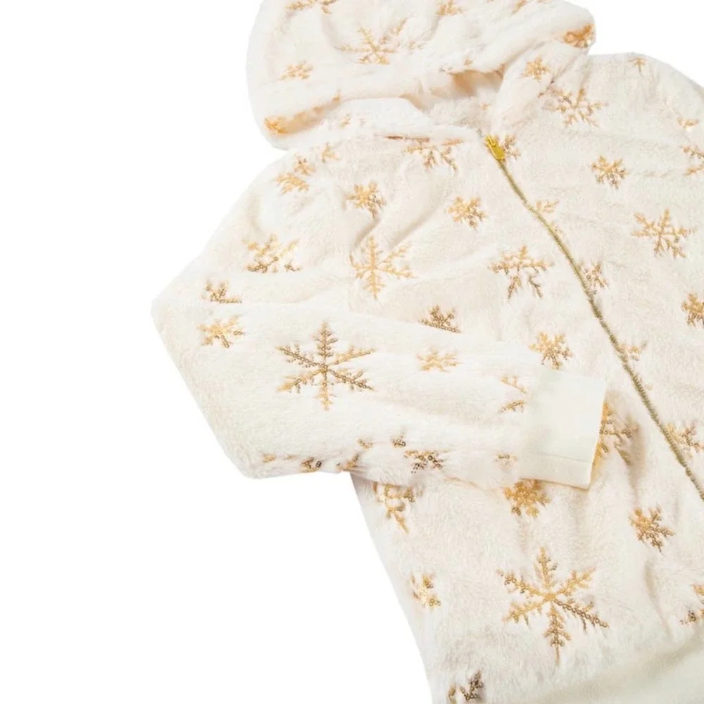 NWT Peek Aren’t You Curious Layla Sequin Snowflake Faux Fur Sequin Hoodie (4/5)